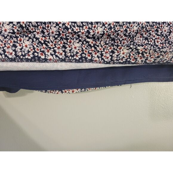 Banana Republic Navy Blue Floral Pencil Mini Skirt Size 14 - Picture 5 of 7